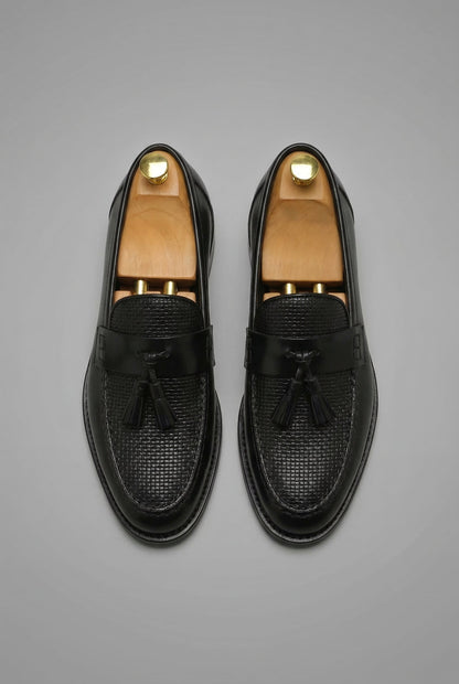 Men's Woven Tassel Slip On Loafers