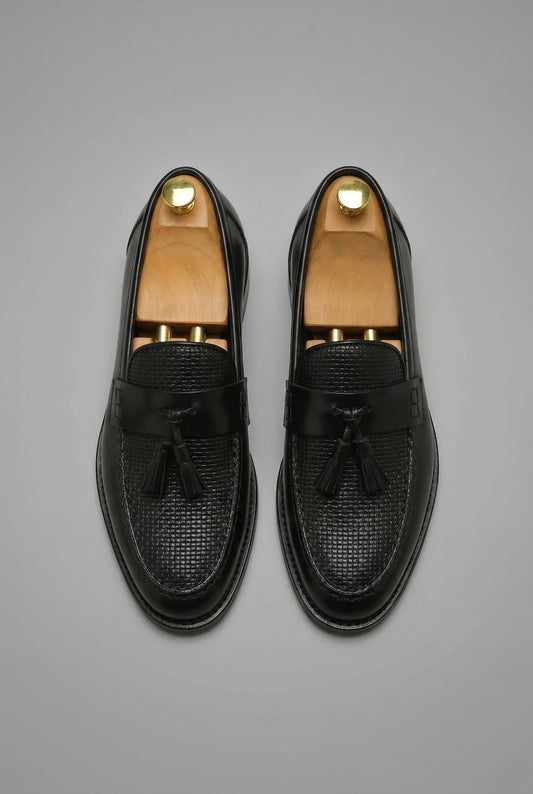 Men's Woven Tassel Slip On Loafers