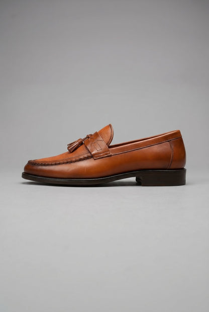 Men's Woven Tassel Slip On Loafers