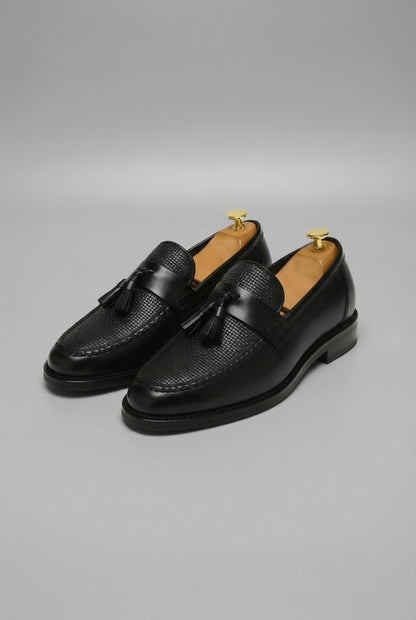 Men's Woven Tassel Slip On Loafers