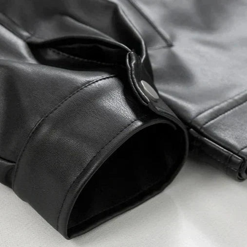 Men’s Zip Faux Leather Jacket