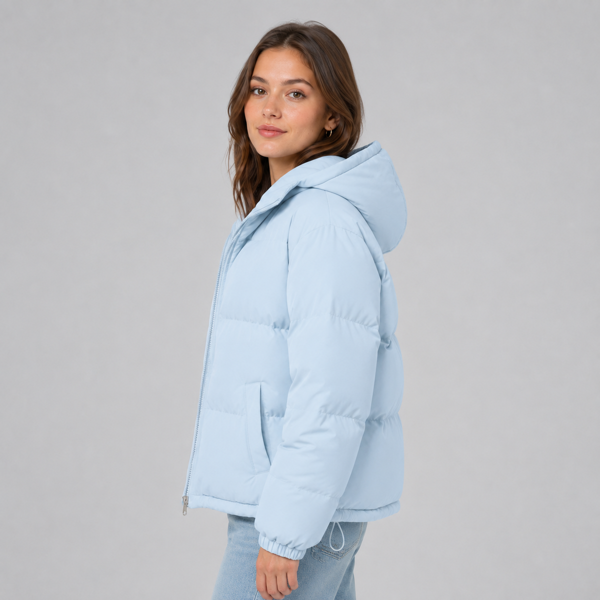 Unisex Hooded Cotton Puffer Jacket