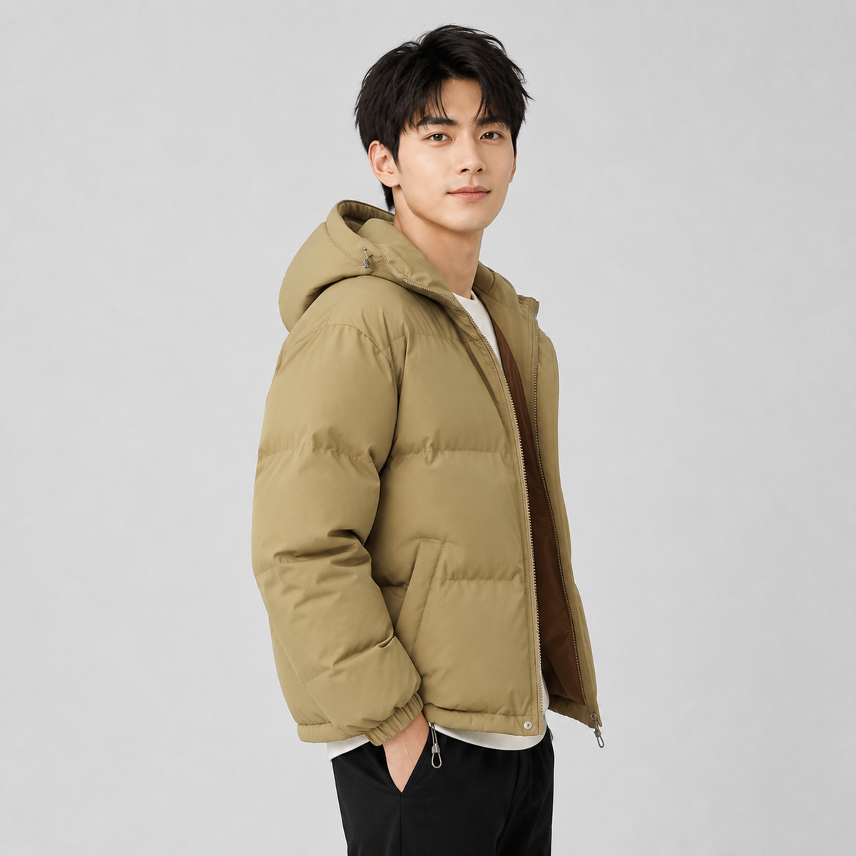 Unisex Hooded Cotton Puffer Jacket
