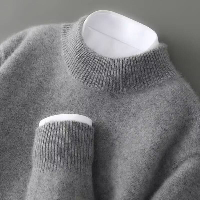 Unisex Luxury Knit Mock Neck Sweater