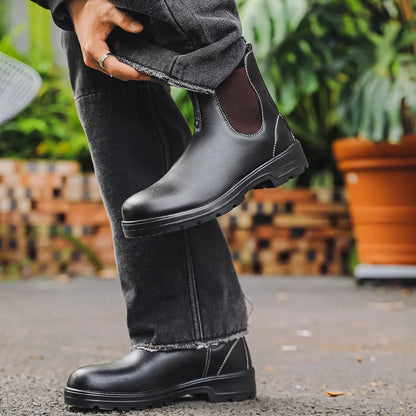 Unisex Waterproof Leather Chelsea Boots