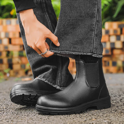 Unisex Waterproof Leather Chelsea Boots