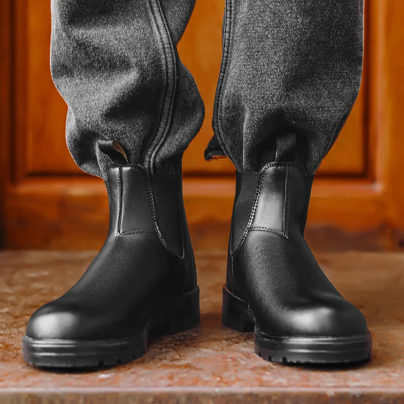 Unisex Waterproof Leather Chelsea Boots