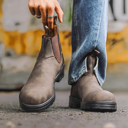 Unisex Waterproof Leather Chelsea Boots