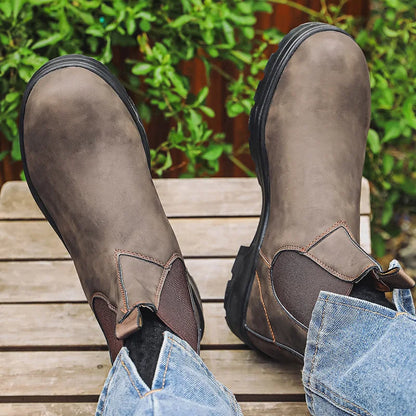 Unisex Waterproof Leather Chelsea Boots