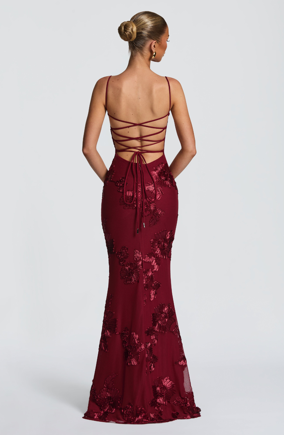 Women's Beaded Mermaid Maxi Evening Dress