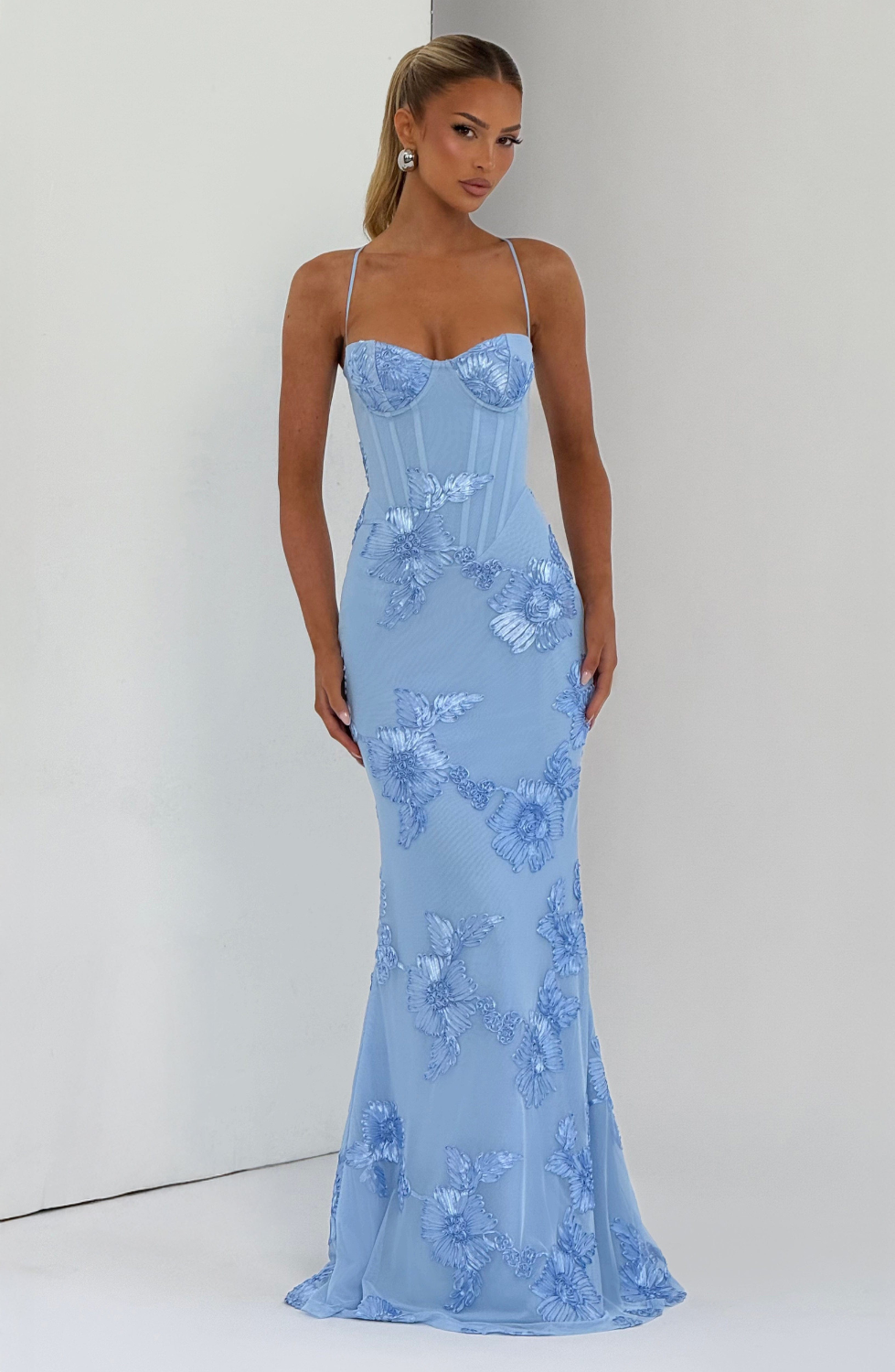 Women's Beaded Mermaid Maxi Evening Dress