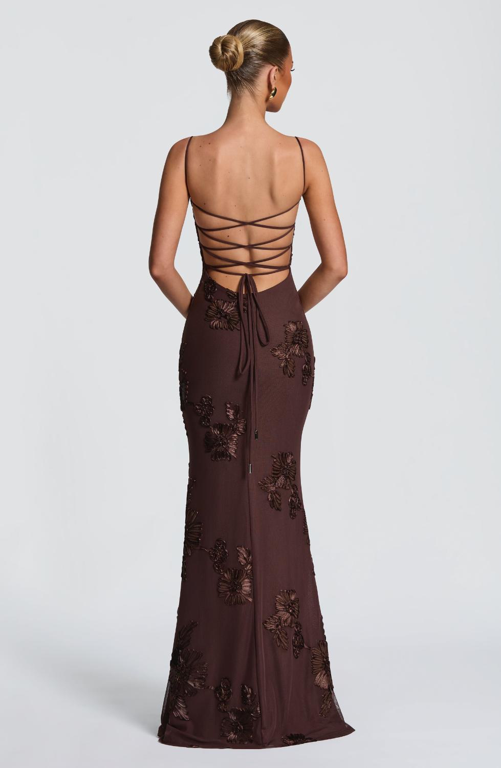 Women's Beaded Mermaid Maxi Evening Dress