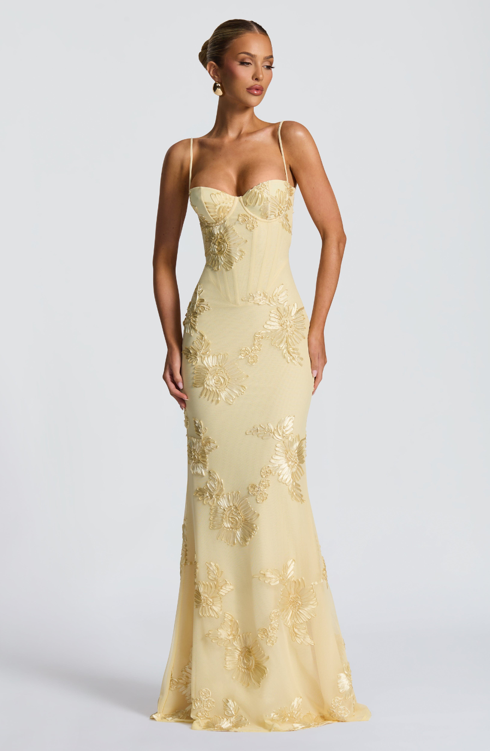 Women's Beaded Mermaid Maxi Evening Dress