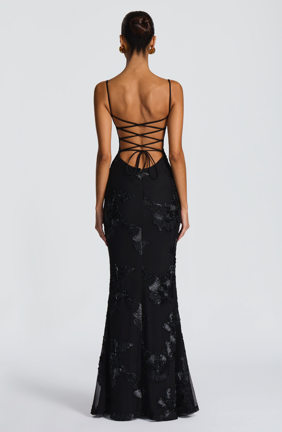 Women's Beaded Mermaid Maxi Evening Dress