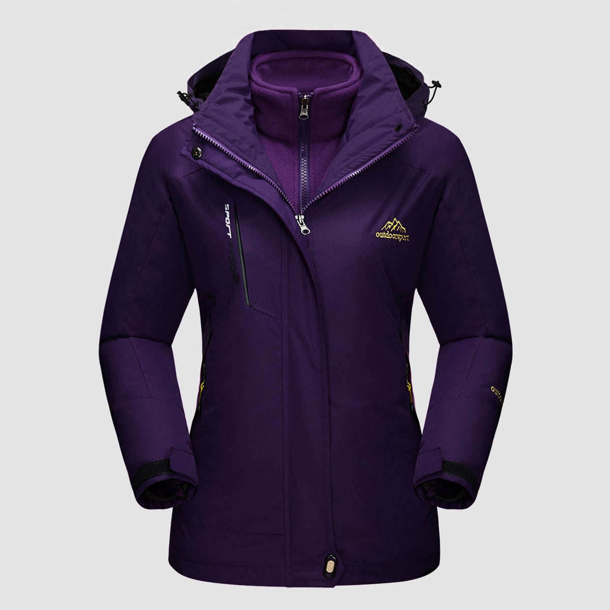 Women's 3-in-1 System Waterproof Fleece Ski Jacket