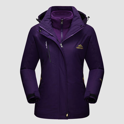 Women's 3-in-1 System Waterproof Fleece Ski Jacket