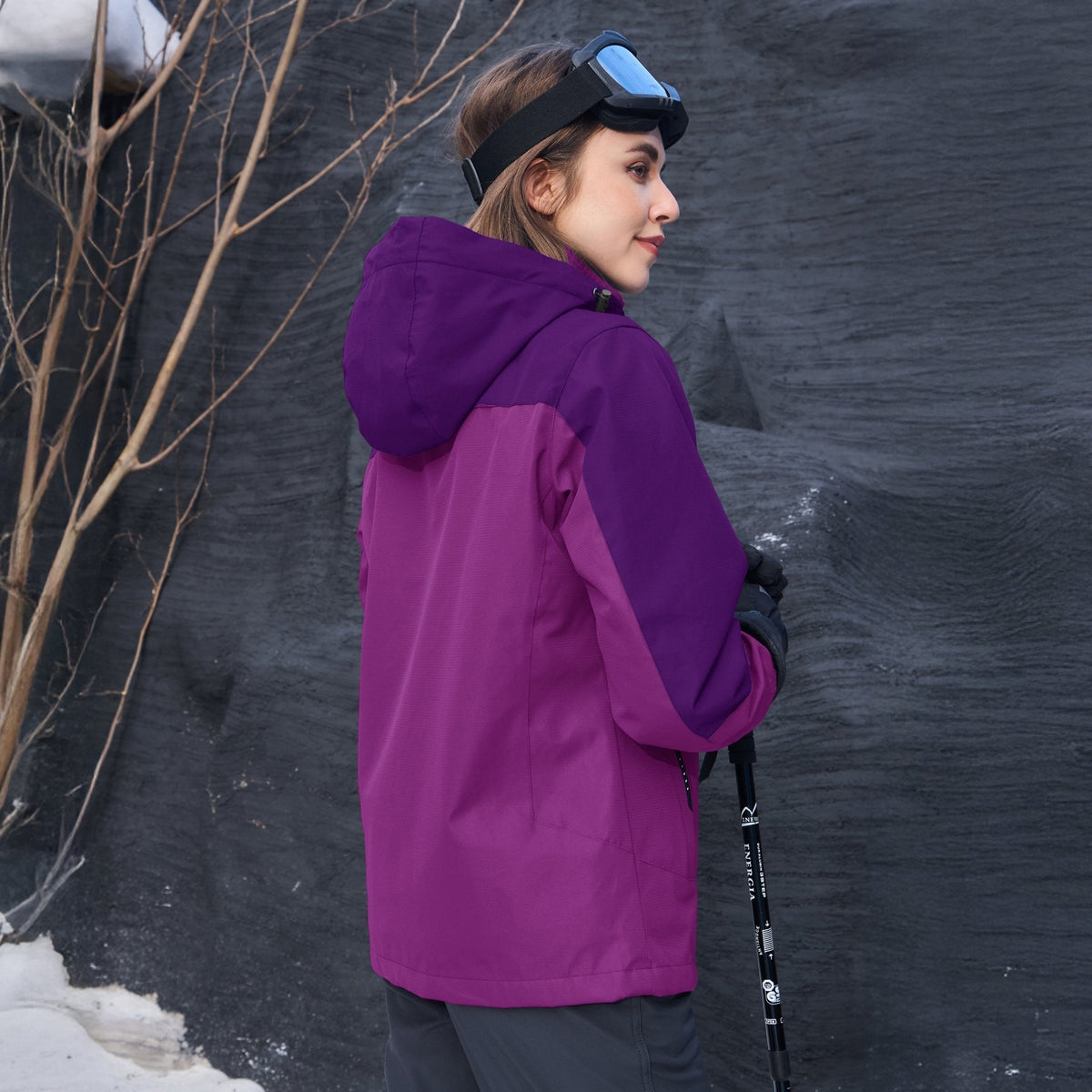 Women's 3-in-1 System Waterproof Fleece Ski Jacket