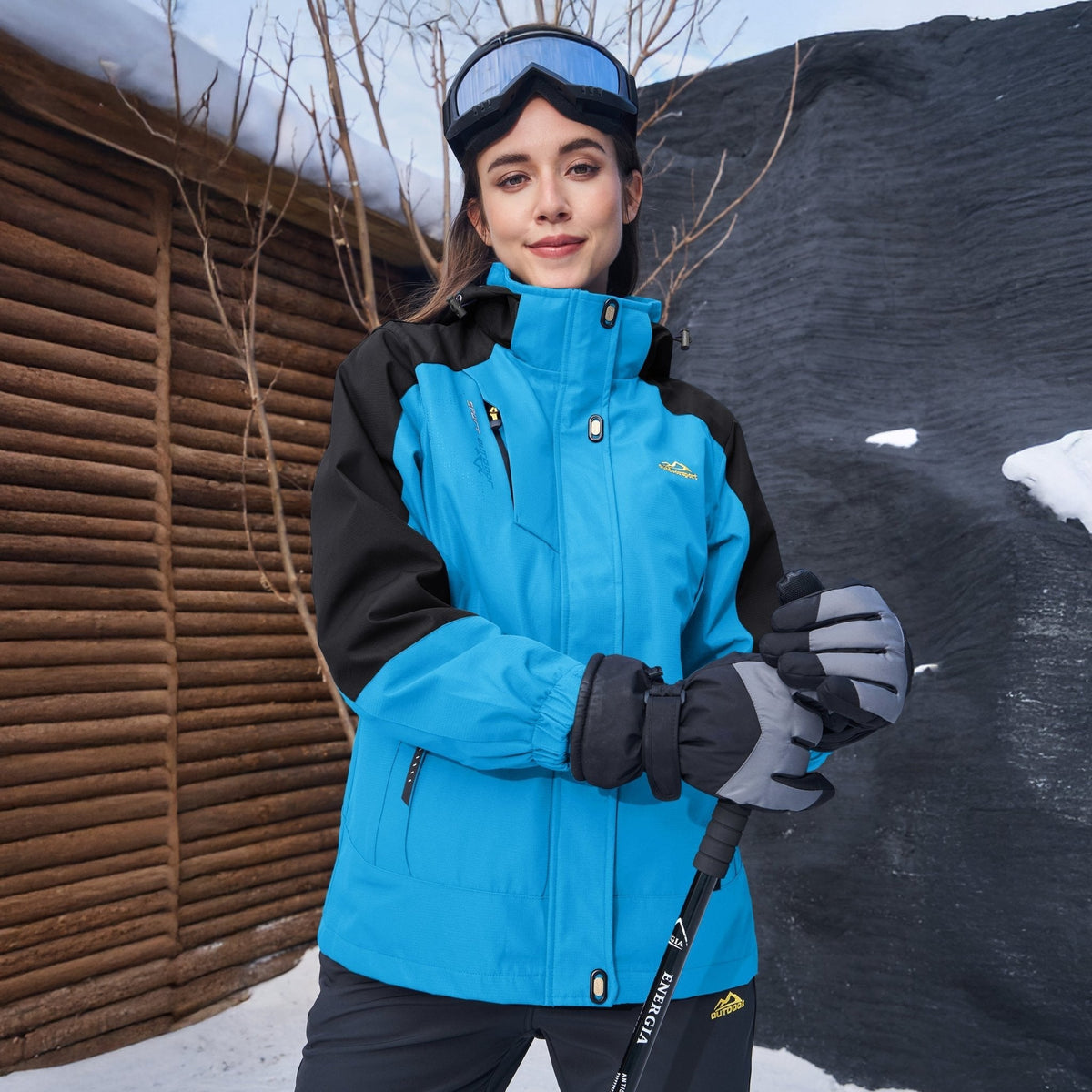 Women's 3-in-1 System Waterproof Fleece Ski Jacket
