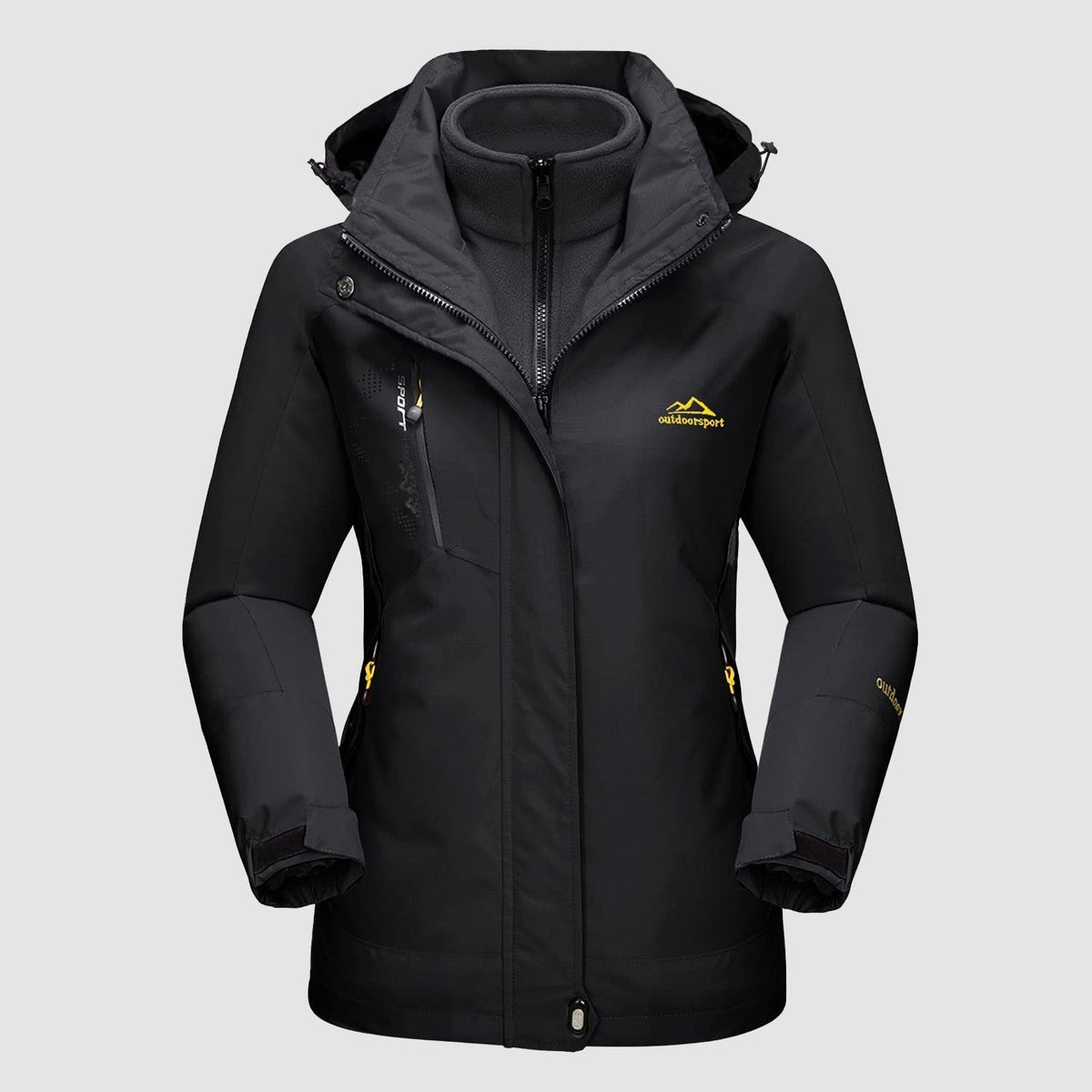 Women's 3-in-1 System Waterproof Fleece Ski Jacket