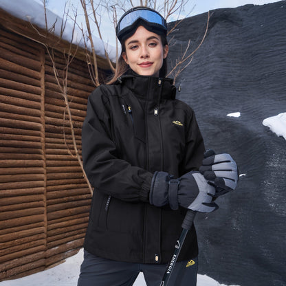 Women's 3-in-1 System Waterproof Fleece Ski Jacket