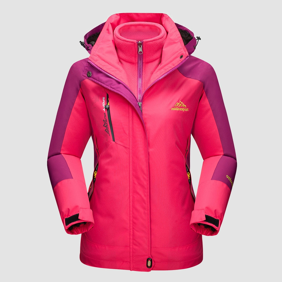Women's 3-in-1 System Waterproof Fleece Ski Jacket