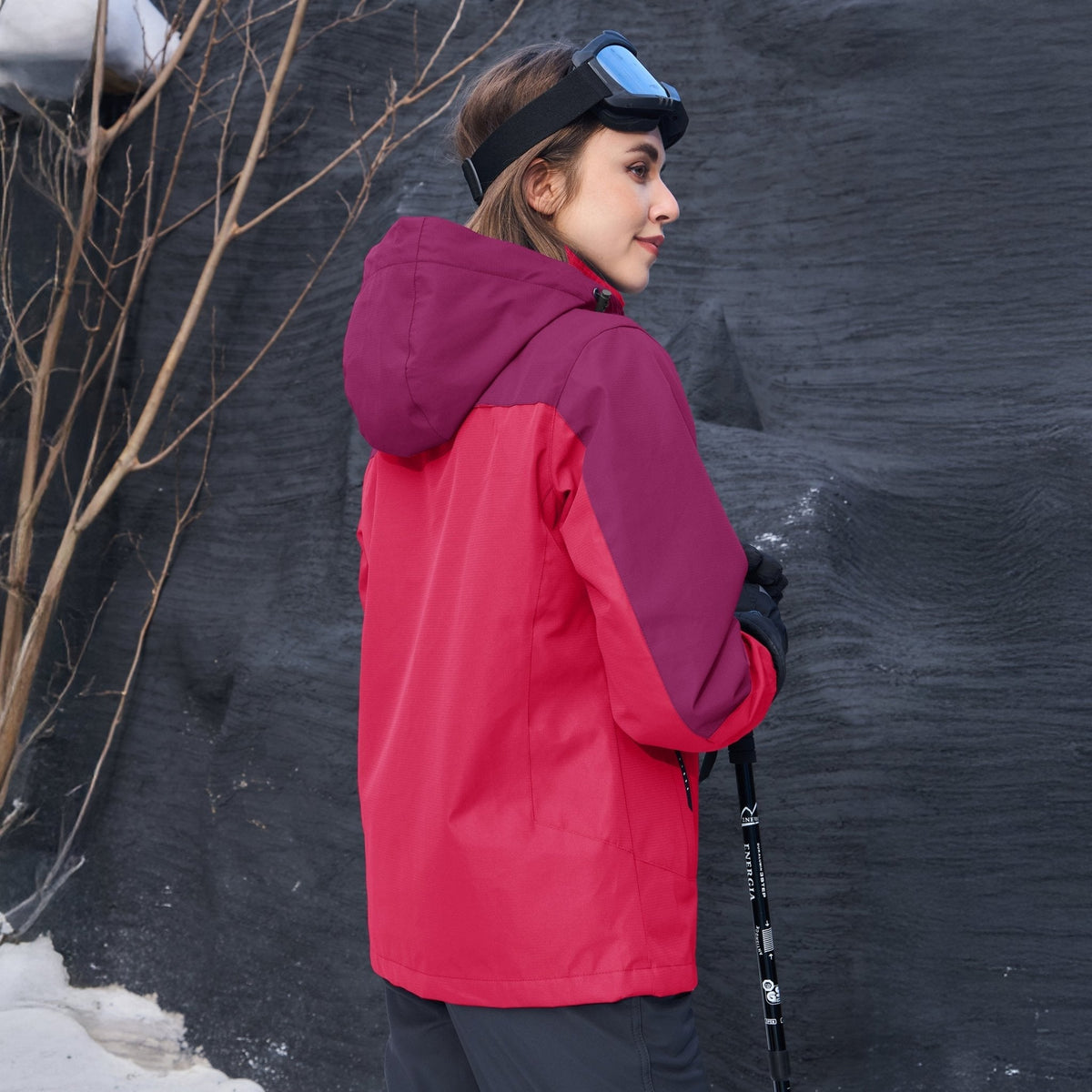 Women's 3-in-1 System Waterproof Fleece Ski Jacket