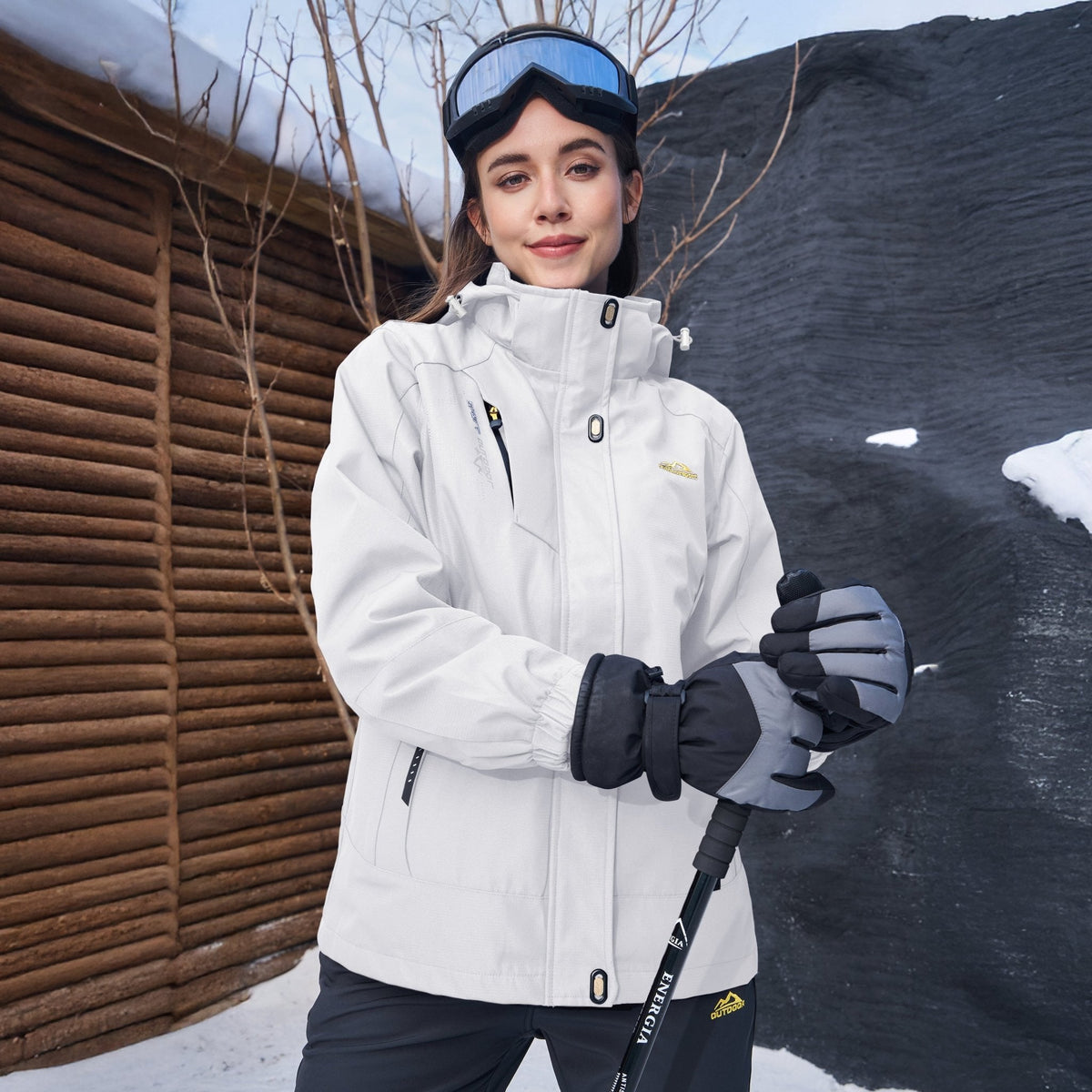 Women's 3-in-1 System Waterproof Fleece Ski Jacket