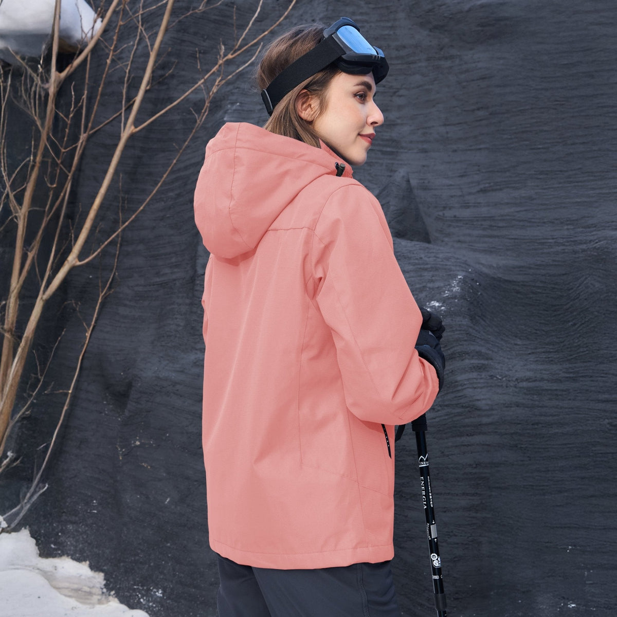 Women's 3-in-1 System Waterproof Fleece Ski Jacket