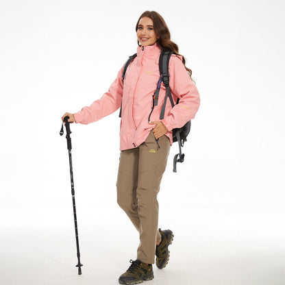 Women's 3-in-1 System Waterproof Fleece Ski Jacket