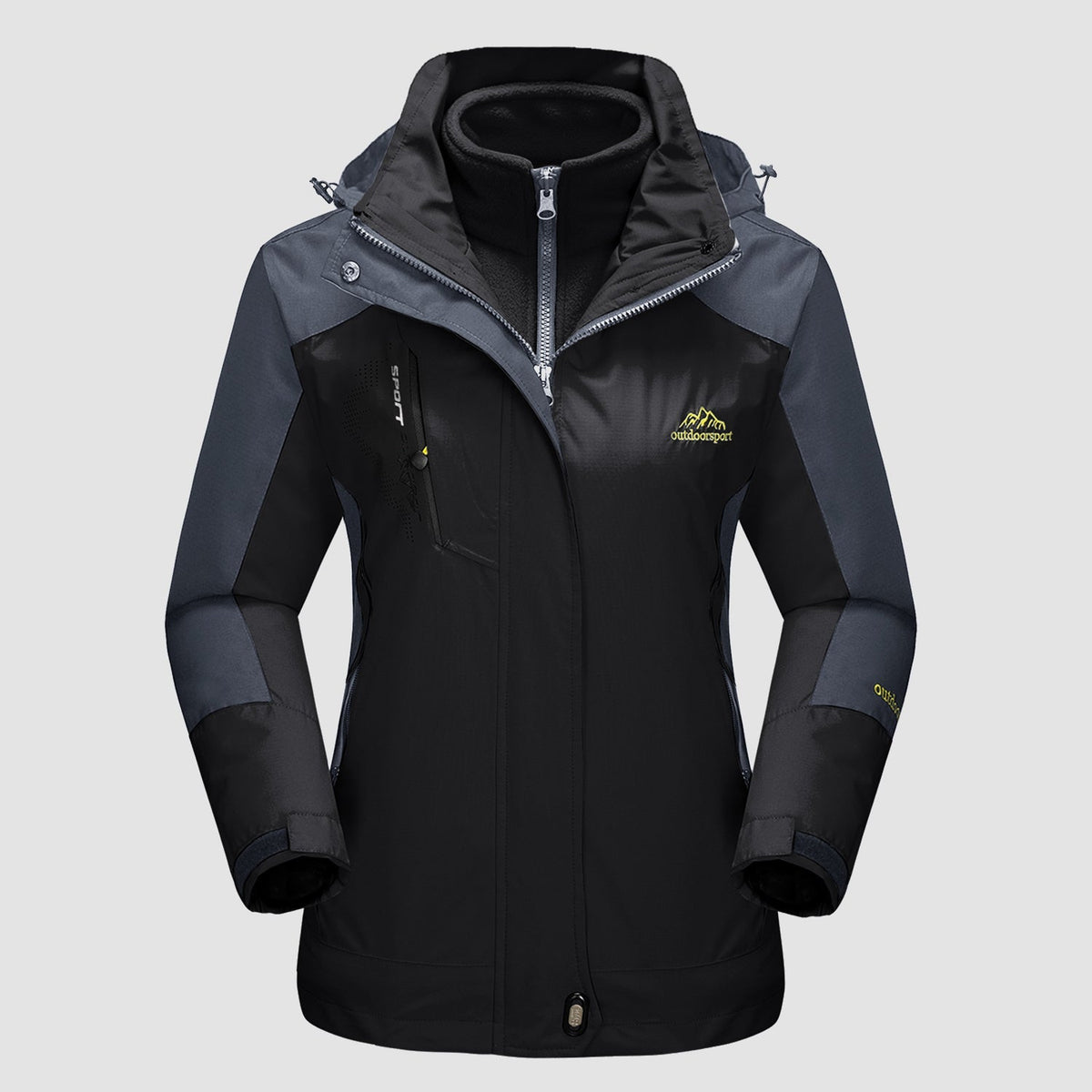 Women's 3-in-1 System Waterproof Fleece Ski Jacket