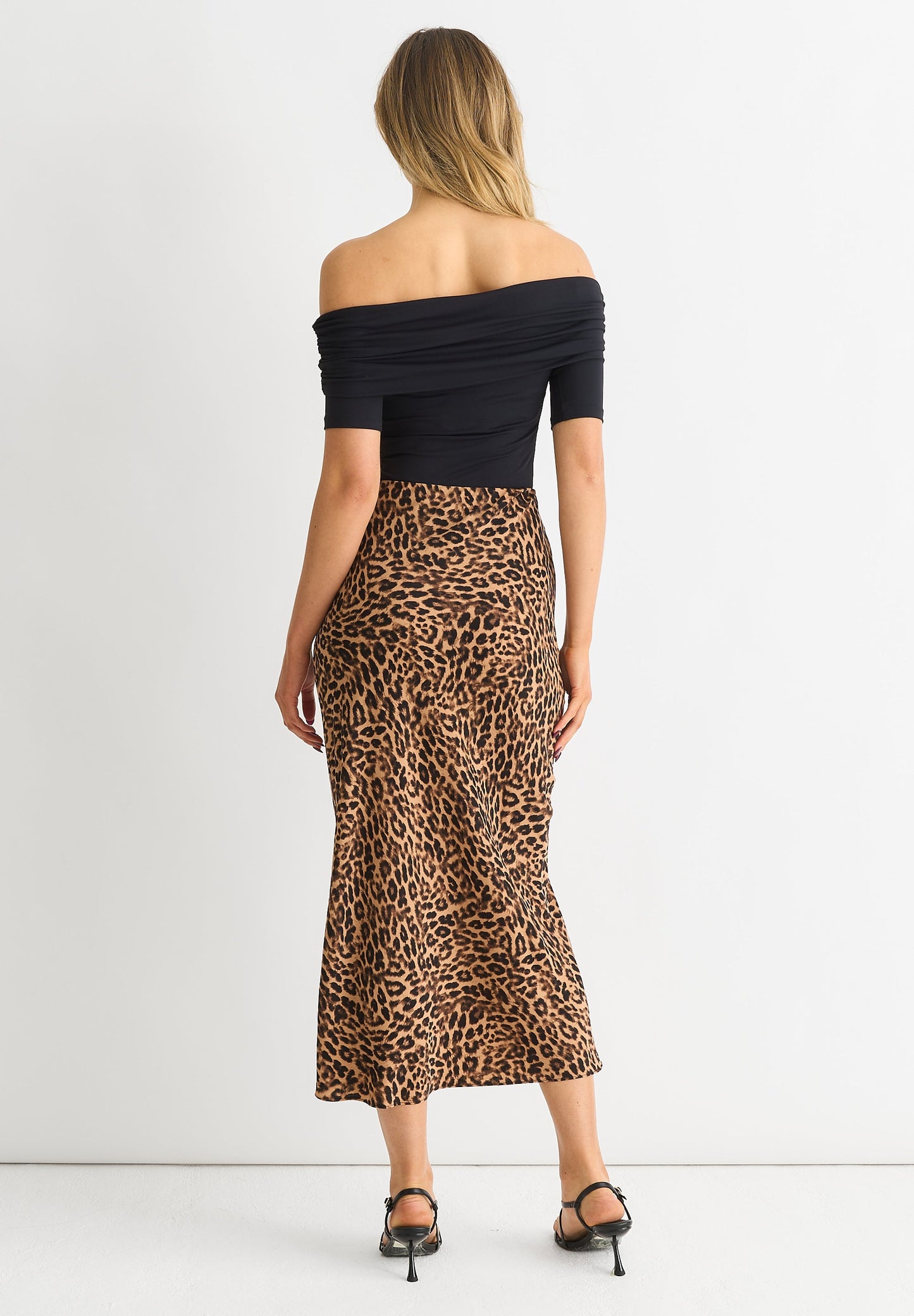 Women's Animal Print Midi Skirt