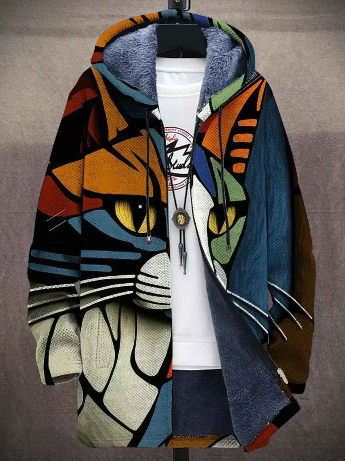 Women's Art Inspired Zip Front Cardigan