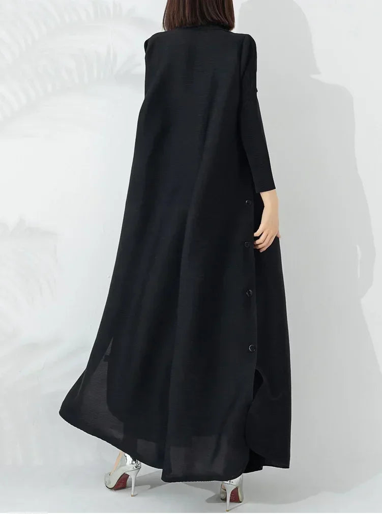 Women's Belted A Line Winter Coat with Notch Lapel