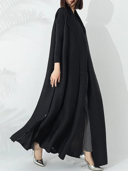 Women's Belted A Line Winter Coat with Notch Lapel
