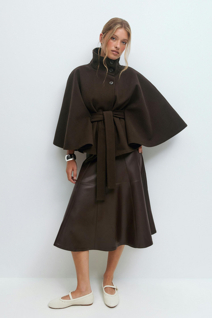 Women's Belted Cape Jacket