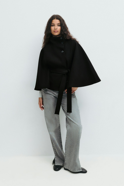 Women's Belted Cape Jacket