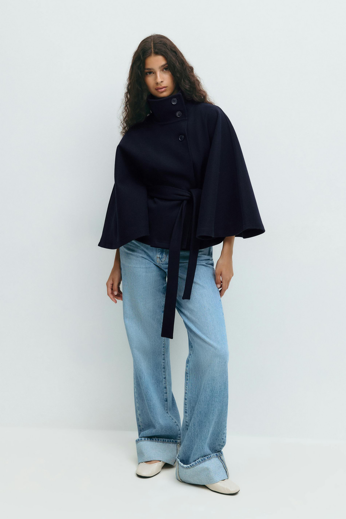 Women's Belted Cape Jacket