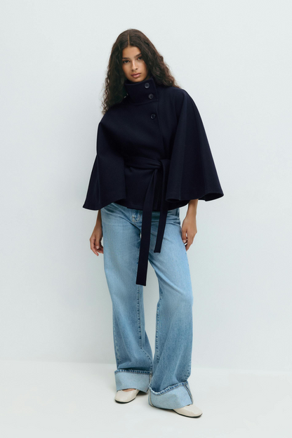 Women's Belted Cape Jacket