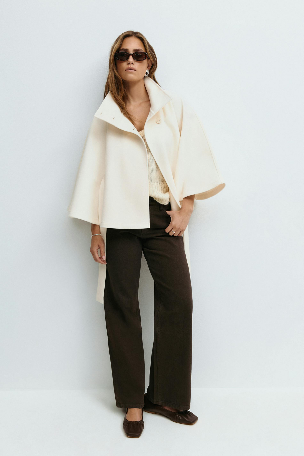Women's Belted Cape Jacket