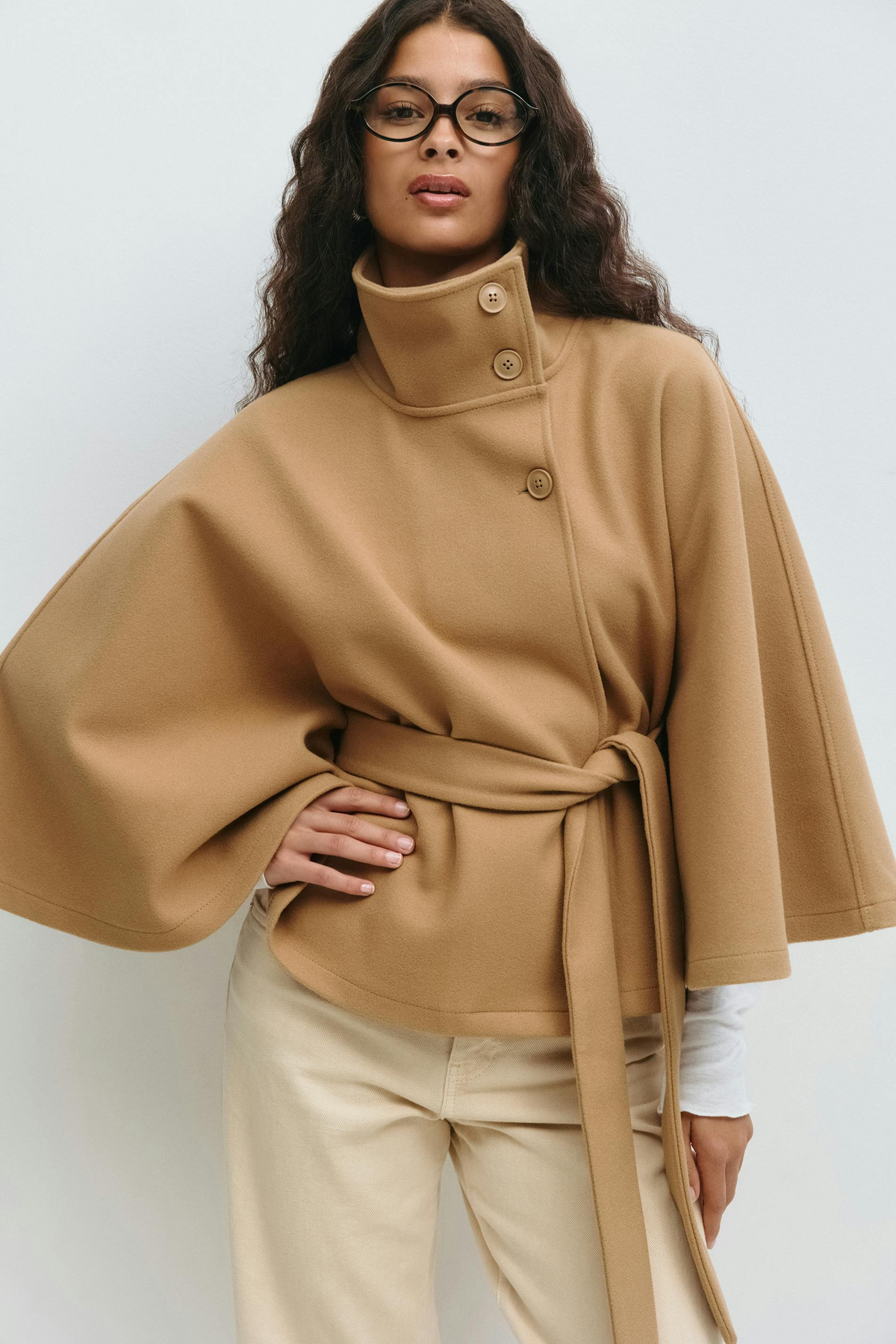 Women's Belted Cape Jacket