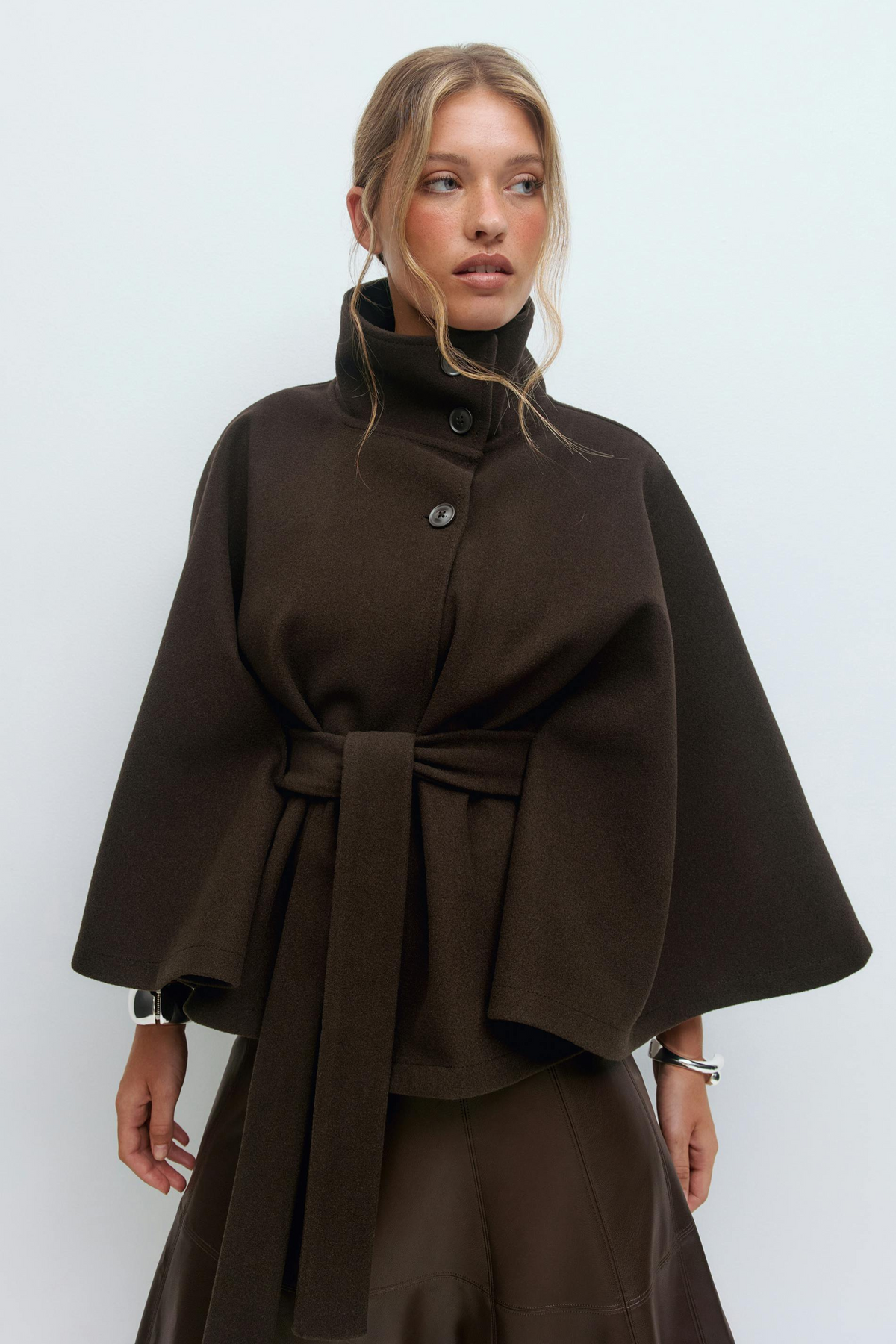 Women's Belted Cape Jacket