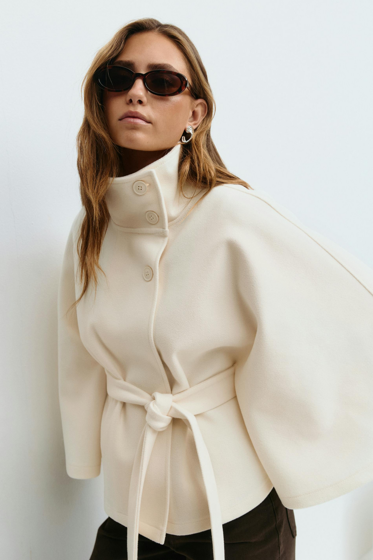 Women's Belted Cape Jacket