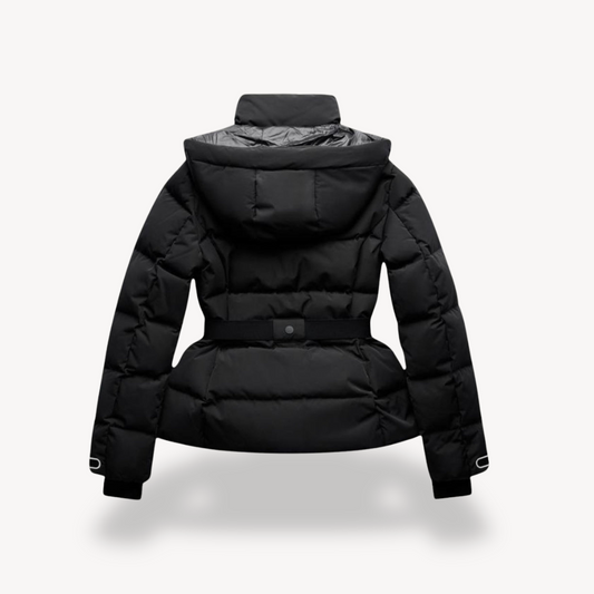 Women's Belted Quilted Puffer Jacket