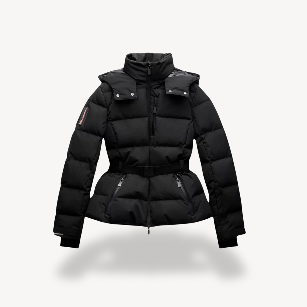 Women's Belted Quilted Puffer Jacket