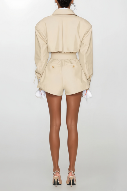 Women's Belted Short Trench Jacket