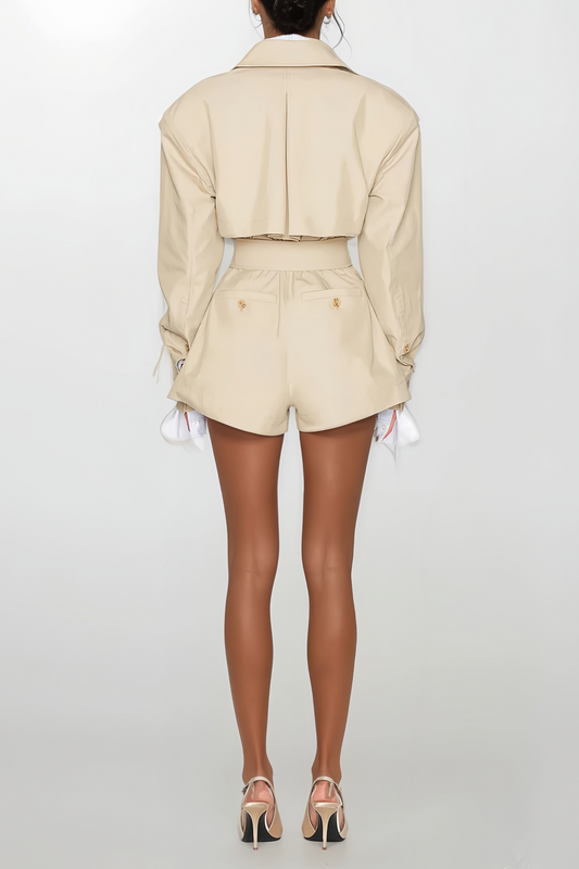 Women's Belted Short Trench Jacket