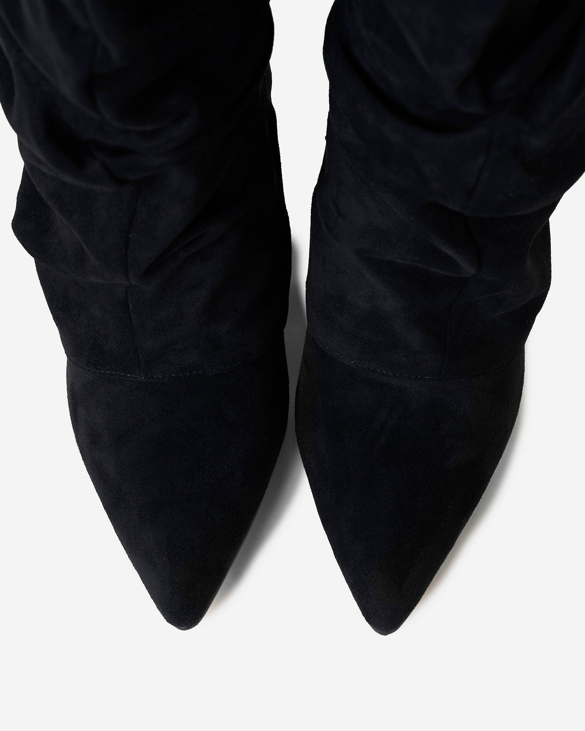 Women's Black Knee High Boots Hidden Heel Design