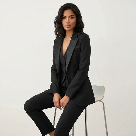 Women's Blazer Waistcoat and Trouser Co-Ord
