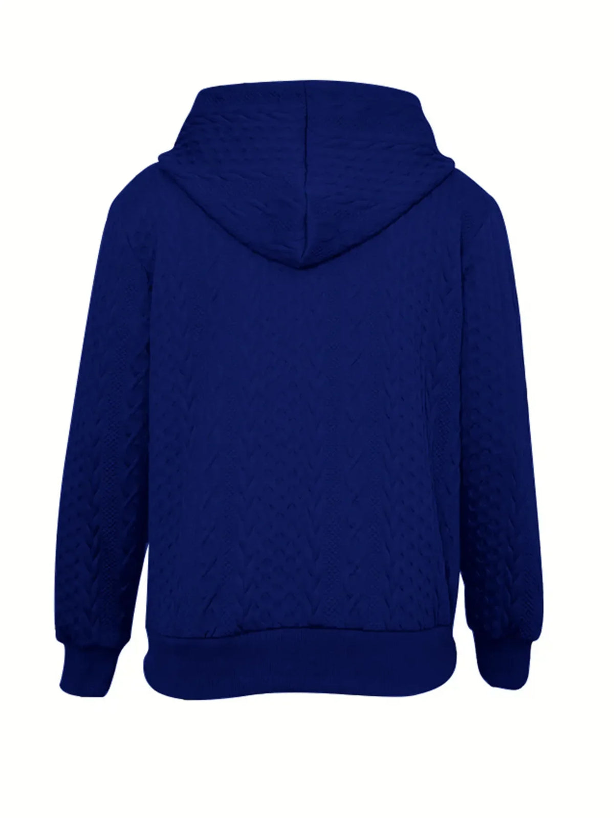 Women's Cable Knit Zip Up Hoodie with Ribbed Cuffs and Hood