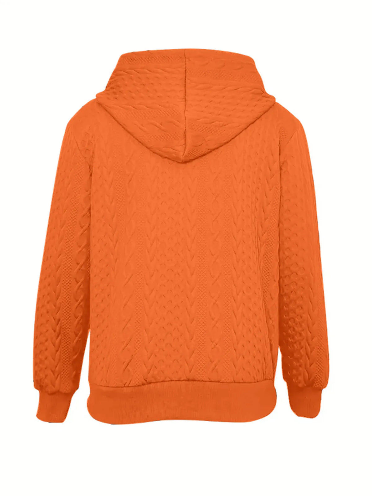 Women's Cable Knit Zip Up Hoodie with Ribbed Cuffs and Hood